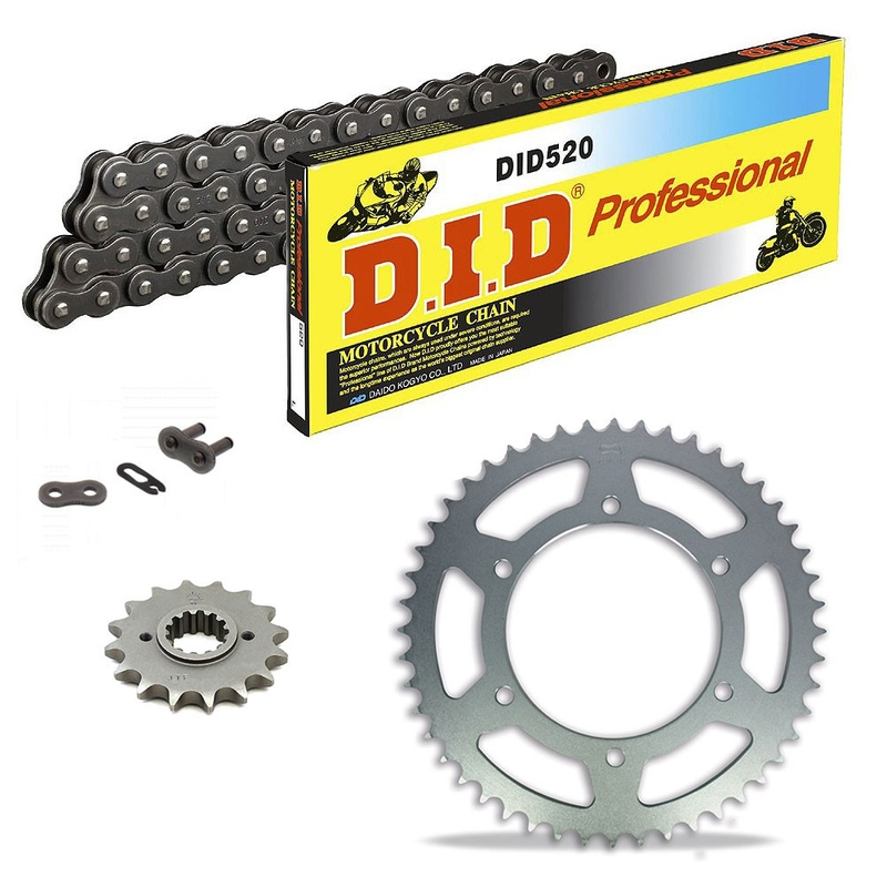 Sprockets & Chain Kit DID 520 Steel Grey KTM 600 MX LC4 88-89