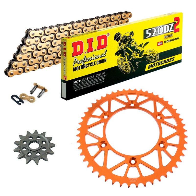 Sprockets & Chain Kit DID Alu Orange Rear Sprocket KTM 500 SX 95