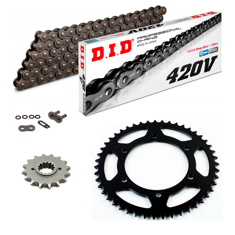 Sprockets & Chain Kit DID 420V Grey Steel YAMAHA DT 50 MX-S 88-95 