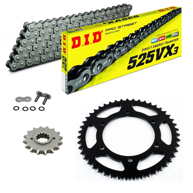 Sprockets & Chain Kit DID 525VX3 Steel Grey BENELLI 502 C 22-24 